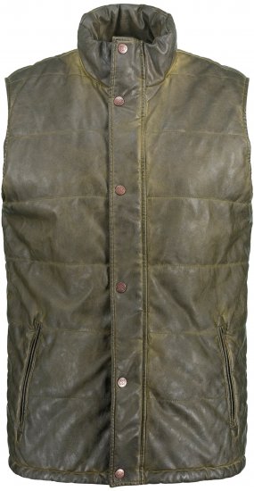 JP1880 Quilted Gilet Vintage Leather Green - Jakker - Store jakker - 2XL-12XL