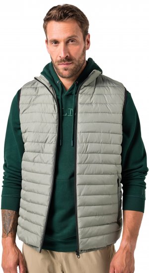 JAY-PI Lightly Quilted Vest with Stomach Fit Grey - Jakker - Store jakker - 2XL-12XL