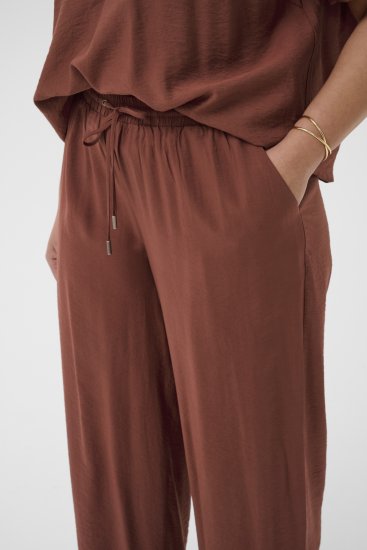 Kaffe Curve Emilia Wide Pants Henna Brown - Bukser - 
