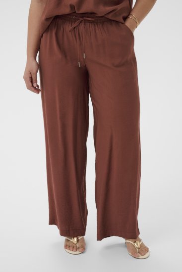 Kaffe Curve Emilia Wide Pants Henna Brown - Bukser - 