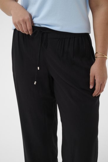Kaffe Curve Mille Wide Pants Black Deep - Stoffbukser - 