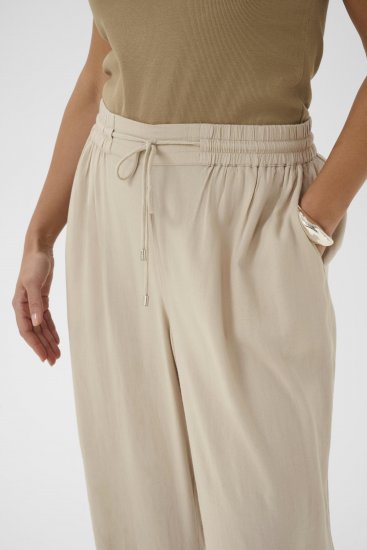 Kaffe Curve Mille Wide Pants Feather Grey - Stoffbukser - 