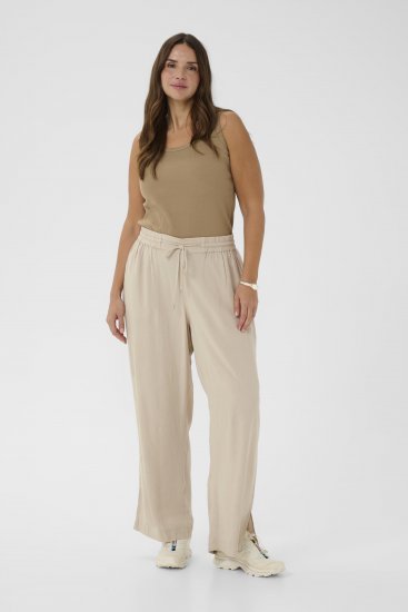 Kaffe Curve Mille Wide Pants Feather Grey - Stoffbukser - 