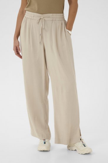 Kaffe Curve Mille Wide Pants Feather Grey - Stoffbukser - 