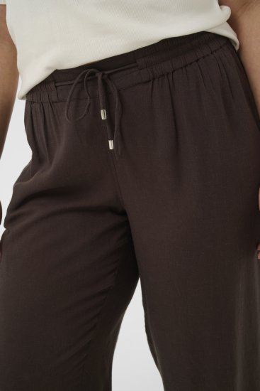 Kaffe Curve Mille Wide Pants Coffee Brown - Stoffbukser - 