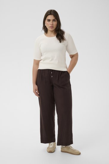 Kaffe Curve Mille Wide Pants Coffee Brown - Stoffbukser - 