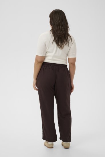 Kaffe Curve Mille Wide Pants Coffee Brown - Stoffbukser - 