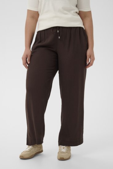 Kaffe Curve Mille Wide Pants Coffee Brown - Stoffbukser - 