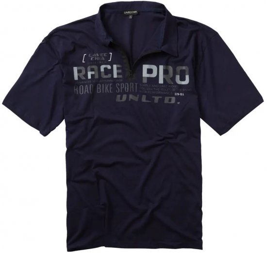 Lavecchia 2030 Polo Shirt Short Sleeve Navy - Polo- & piqueskjorter - Poloskjorte i store størrelser - 2XL-8XL
