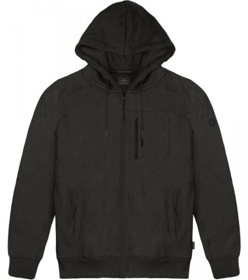 Double Outfitters MTOP-1160 Hettegenser med glidelås Svart - Gensere og hettegensere - Store hettegensere - 2XL-14XL