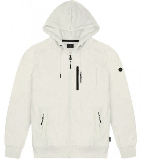 Double Outfitters MTOP-1160 Hettegenser med glidelås Hvit - Gensere og hettegensere - Store hettegensere - 2XL-14XL