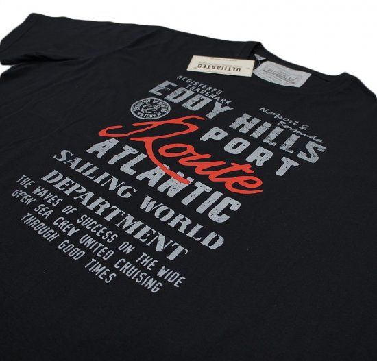 EDDY HILLS Atlantic T-shirt Black - T-skjorter - Store T-skjorter - 2XL-14XL