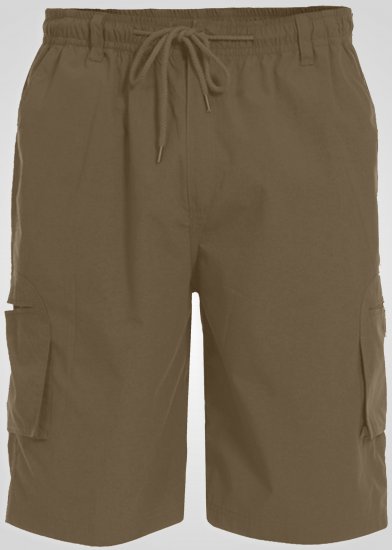 D555 Nick Cargoshorts med Elastisk Midje Beige - Shorts - Store shorts - W40-W60