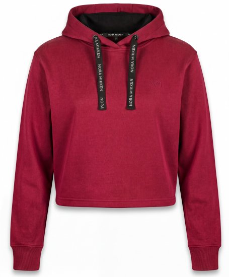 Nora Mikken KAMILLA Cropped Hoodie Burgundy - DAMEKLÆR XS-XXL - 