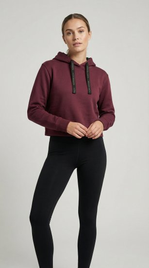 Nora Mikken KAMILLA Cropped Hoodie Burgundy - DAMEKLÆR XS-XXL - 