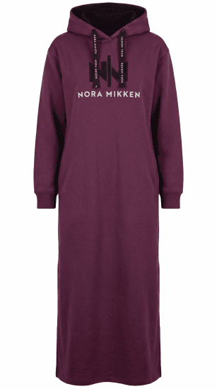 Nora Mikken MARI Maxi Hoodie Dress Mauve Wine - DAMEKLÆR XS-XXL - 