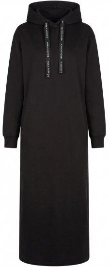 Nora Mikken MARTINA Maxi Hoodie Dress Black - DAMEKLÆR XS-XXL - 