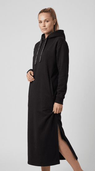 Nora Mikken MARTINA Maxi Hoodie Dress Black - DAMEKLÆR XS-XXL - 