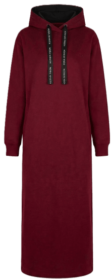 Nora Mikken MARTINA Maxi Hoodie Dress Burgundy - DAMEKLÆR XS-XXL - 
