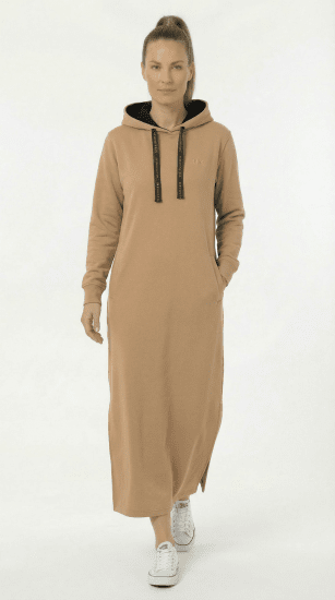 Nora Mikken MARTINA Maxi Hoodie Dress Camel - DAMEKLÆR XS-XXL - 