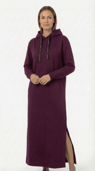 Nora Mikken MARTINA Maxi Hoodie Dress Mauve Wine - DAMEKLÆR XS-XXL - 