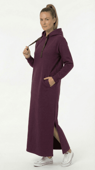 Nora Mikken MARTINA Maxi Hoodie Dress Mauve Wine - DAMEKLÆR XS-XXL - 
