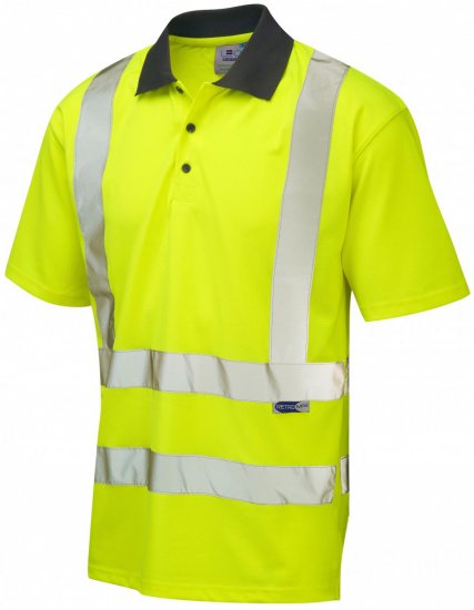 Leo Rockham Coolviz Polo Shirt Hi-Vis Yellow - Arbeidsklær - Arbeidsklær, Skiklær og Regntøy store størrelser