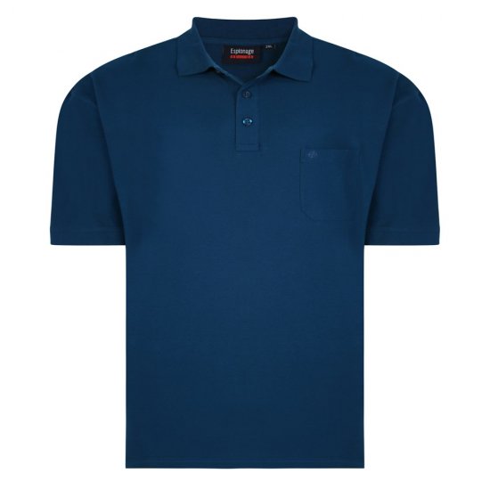 Espionage P074C Kortermet Piké Mørk Petrol - Polo- & piqueskjorter - Poloskjorte i store størrelser - 2XL-8XL