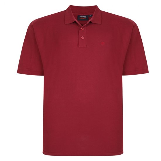 Espionage P074C Kortermet Piké Vinrød - Polo- & piqueskjorter - Poloskjorte i store størrelser - 2XL-8XL