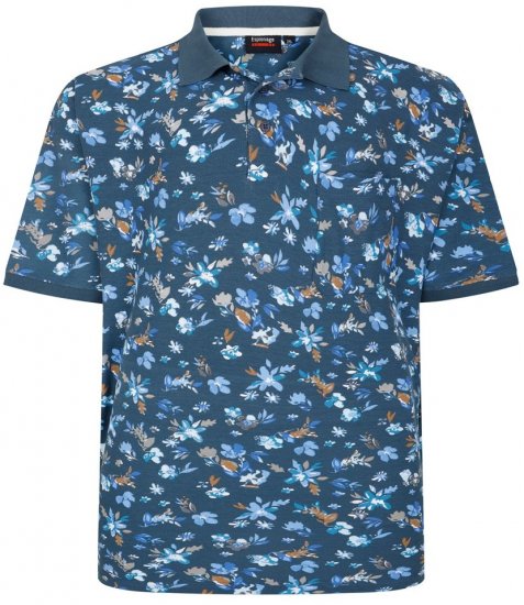 Espionage P221 poloskjorte med blomstermønster - Polo- & piqueskjorter - Poloskjorte i store størrelser - 2XL-8XL