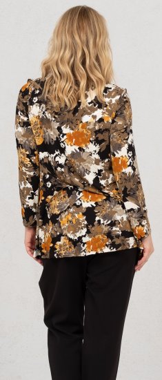 Scandinavian Caramel Flower Petals Tunic Orange and Brown - Trykket T-skjorter for dame - 