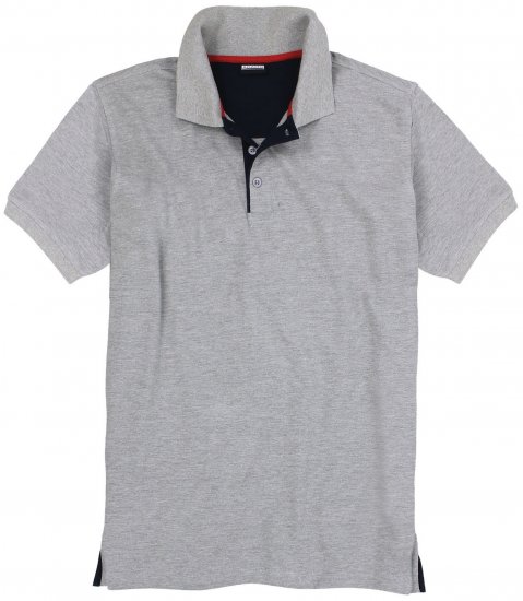 Adamo Pablo Comfort fit Polo Shirt Grey - Polo- & piqueskjorter - Poloskjorte i store størrelser - 2XL-8XL