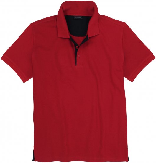 Adamo Pablo Comfort fit Polo Shirt Red - Polo- & piqueskjorter - Poloskjorte i store størrelser - 2XL-8XL