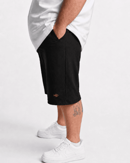 Motley Denim Paris Sweatshorts Black - Sweatbukser og-shorts - Sweatbukser og Sweatshorts 2XL-12XL