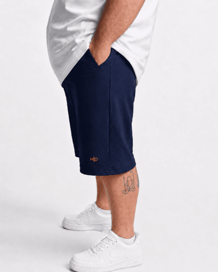Motley Denim Paris Sweatshorts Navy - Sweatbukser og-shorts - Sweatbukser og Sweatshorts 2XL-12XL