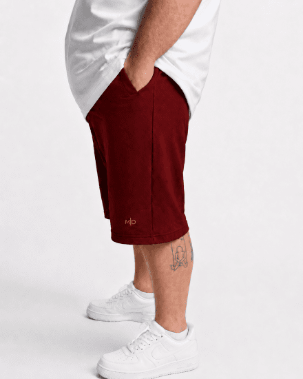 Motley Denim Paris Sweatshorts Red - Sweatbukser og-shorts - Sweatbukser og Sweatshorts 2XL-12XL