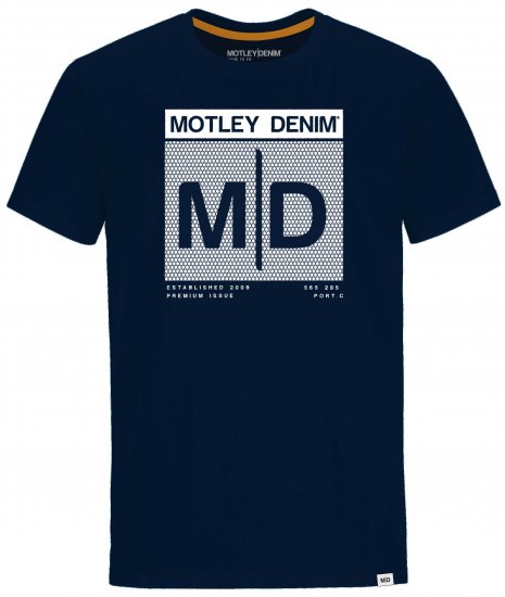 Motley Denim Poole T-shirt Navy - T-skjorter - Store T-skjorter - 2XL-14XL