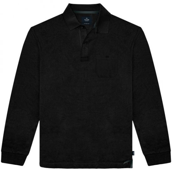 Double Outfitters PS-3100 Polo Shirt Chest Pocket Black - Polo- & piqueskjorter - Poloskjorte i store størrelser - 2XL-8XL