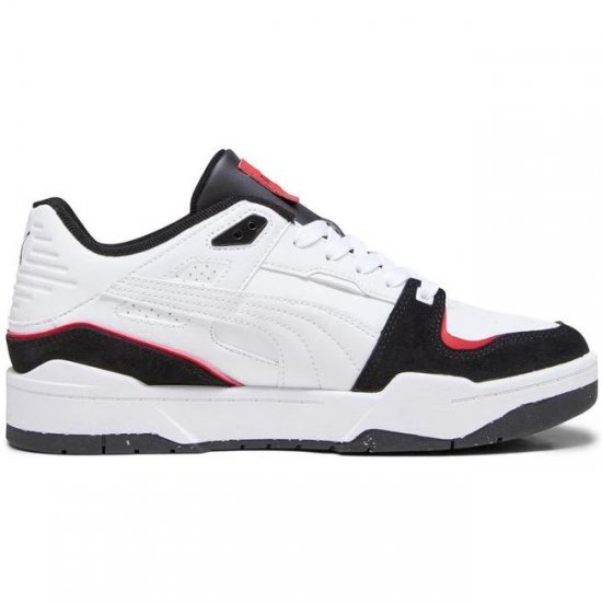 Puma Slipstream Bball Mix Men Sneakers White-Black-Red - Herresko 40-52 - Herresko i store størrelser