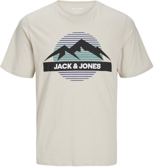Jack & Jones PEAK T-Shirt Gray - T-skjorter - Store T-skjorter - 2XL-14XL