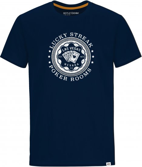 Motley Denim QUEENS T-shirt Navy - T-skjorter - Store T-skjorter - 2XL-14XL