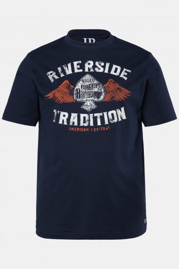 JP1880 T-Shirt Short Sleeve Chest Print Navy - T-skjorter - Store T-skjorter - 2XL-14XL