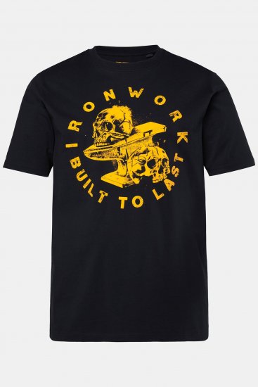 JP1880 T-Shirt Short Sleeve Chest Print Skulls Black - T-skjorter - Store T-skjorter - 2XL-14XL
