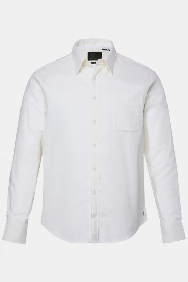 JP1880 Checked Flannel Shirt Long Sleeve Creamy White - Skjorter - Store skjorter - 2XL-8XL