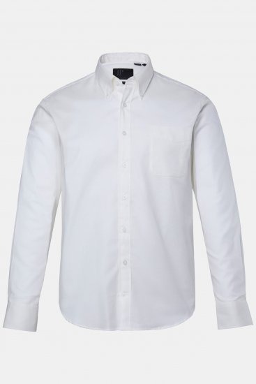 JP1880 Oxford Shirt Flexnamic Long Sleeve Snow White - Skjorter - Store skjorter - 2XL-8XL