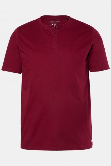 JP1880 Henley Basic T-shirt with Buttons Red - T-skjorter - Store T-skjorter - 2XL-14XL