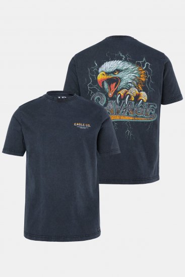 JP1880 T-Shirt Short Sleeve Back Print Vintage Black - T-skjorter - Store T-skjorter - 2XL-14XL