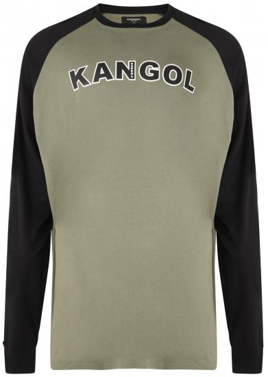 Kangol Rufio Long Sleeve T-shirt Khaki - T-skjorter - Store T-skjorter - 2XL-14XL