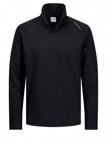 Jack & Jones Running Half Zip Sweat Black - Gensere og hettegensere - Store hettegensere - 2XL-14XL