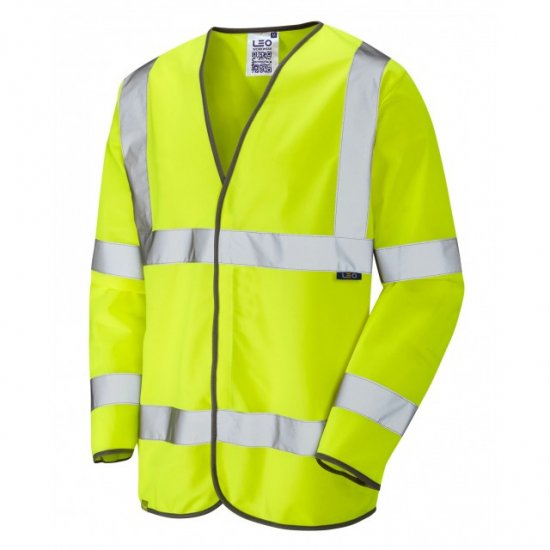 Leo Shirwell Ecoviz Sleeved Waistcoat Hi-Vis Yellow - Arbeidsklær - Arbeidsklær i store størrelser